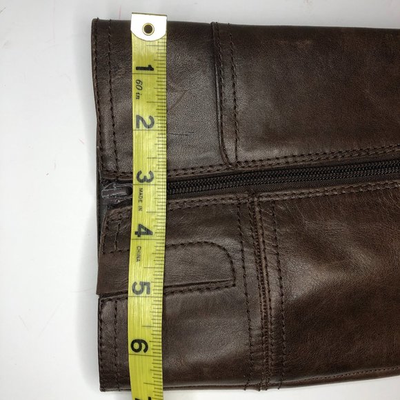 Nine West "Vashiza" Leather Riding Knee Tall MOTO Boot Quiet Luxury Country - Picture 14 of 16